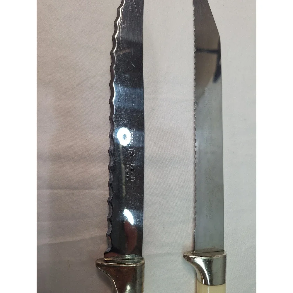 Regent Sheffield England Stainless Steel Knife Set Miracle Worker Vintage Cream
